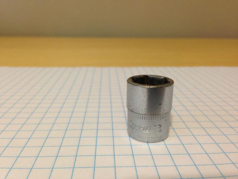 Snap-on 1/4" drive 13mm shallow 6 point socket
