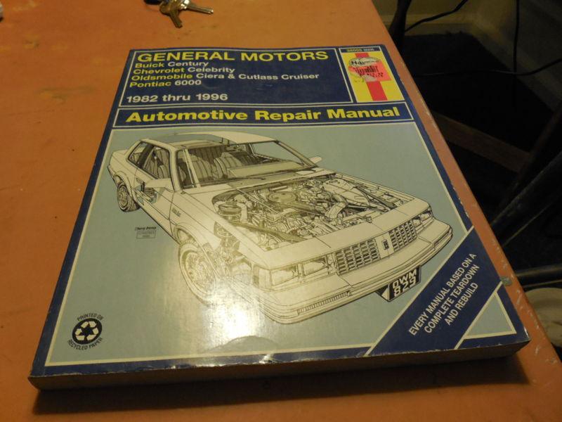 1982-1996 buick century,chevy celebrity,olds ciera,pontiac 6000 repair manual