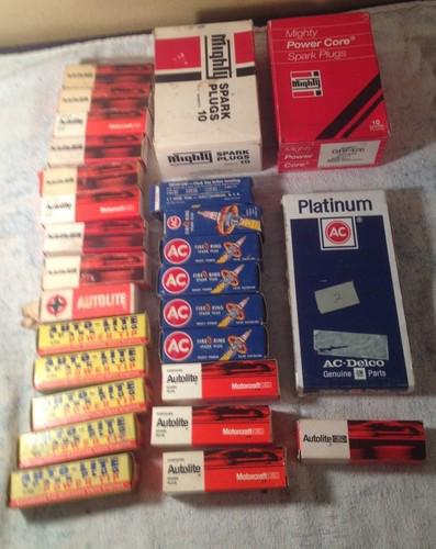 Lot of 30+ nos spark plugs variety ac delco autolite fire ring more