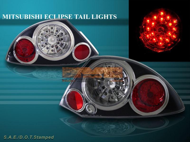 2000 2001 2002  mitsubishi eclipse tail lights black led  new