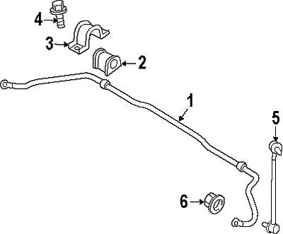 Kia 1338610007b genuine oem factory original stabilizer bar nut