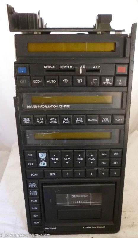 90-92 cadillac allante radio cassette player info center 