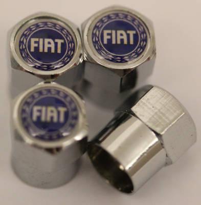 Fiat blue tire valve caps sedici panda 500 850 124 spider punto free shipping