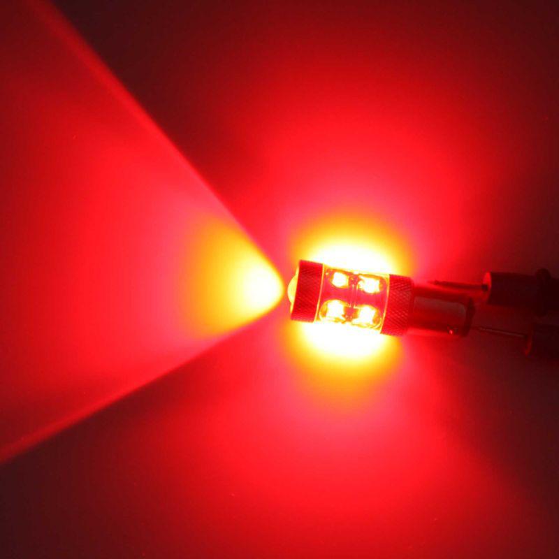 1157 bay15d p21/5w 2pcs red 50w red high power led auto car brake light bulb