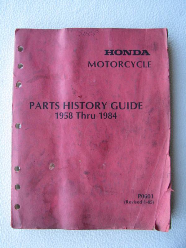 Honda vintage motorcycle part history guide 58-84 p0g01