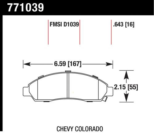 Hawk performance 771039 premium oes; disc brake pads