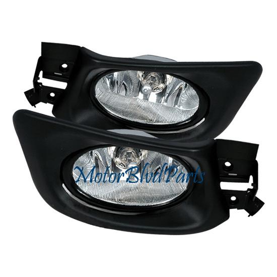 04-05 honda accord sedan fog lights w/wiring kits & switch chrome left+right set