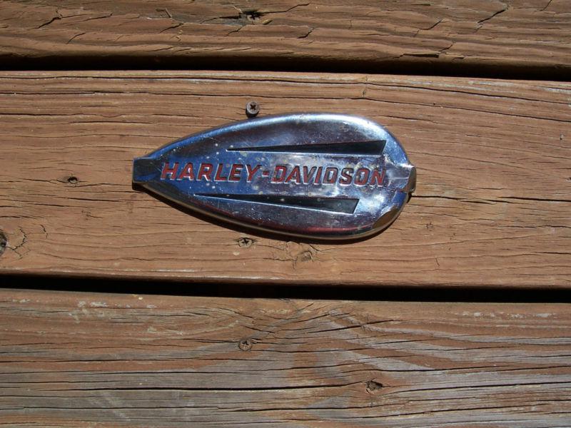 Harley-davidson hd 45 knucklehead tank badge right side genuine original off '41