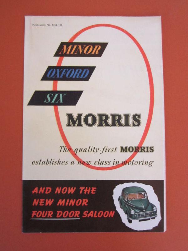 Vintage 1951 original morris minor/oxford advertising car dealer sales brochure 