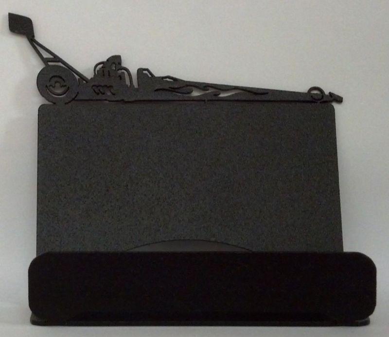 Dragster business card holder powder coated steel