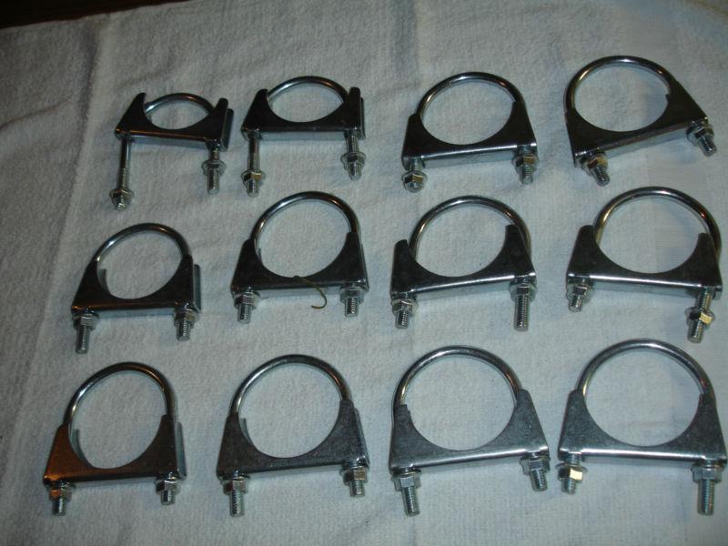 Lot of 12  muffler clamps 2 1/2" new