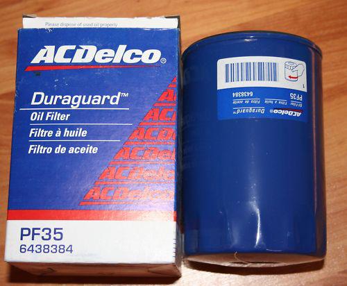 Ac-delco acdelco oil filter pf35 in box