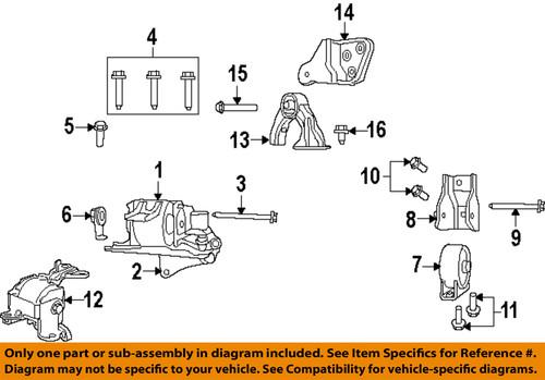 Mopar oem 5105489ah engine torque strut mount-side mount