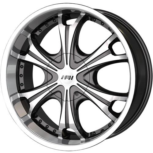 22x9.5 machined black mpw mp209 wheels 6x135 6x5.5 +30 mitsubishi montero