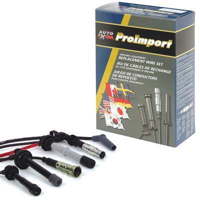 Auto extra spark plug wires black wire black boots toyota 4-cyl 25402