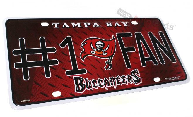 Tampa bay buccaneers #1 fan license plate aluminum metal tag for car truck