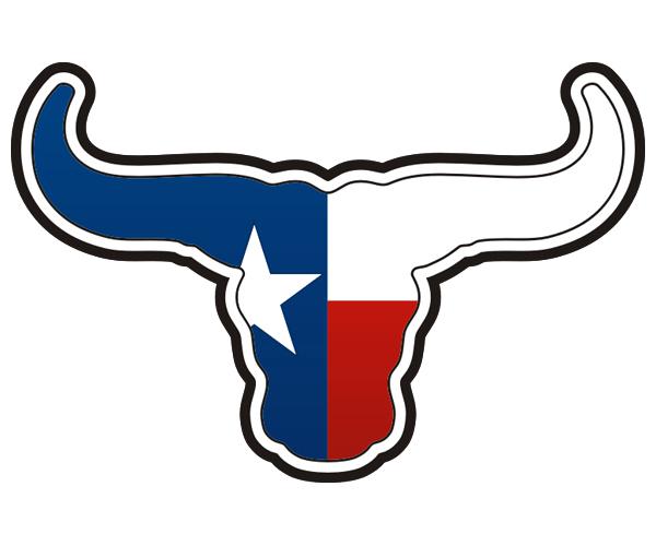 Longhorn decal 5"x2.9" texas flag tx texan car truck vinyl sticker zu1