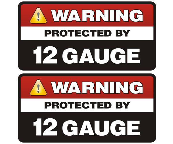 12 gauge protected by decal set 3"x1.5" molon labe ga shotgun ammo sticker zu1