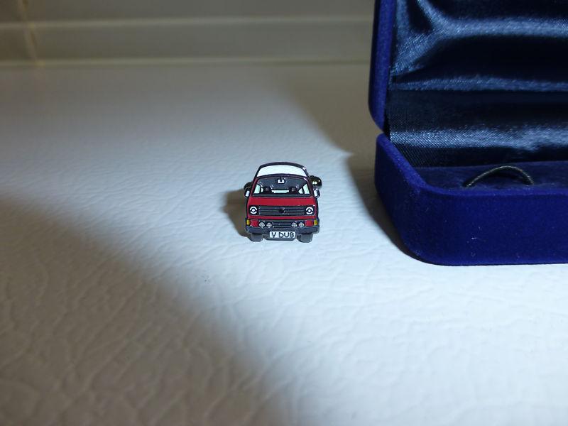 Volkswagen custom vanagon t3 cuff links red new, imported from england