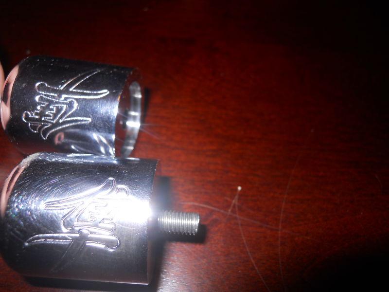 1999-2013 suzuki hayabusa busa engraved kanji crhome bar ends 