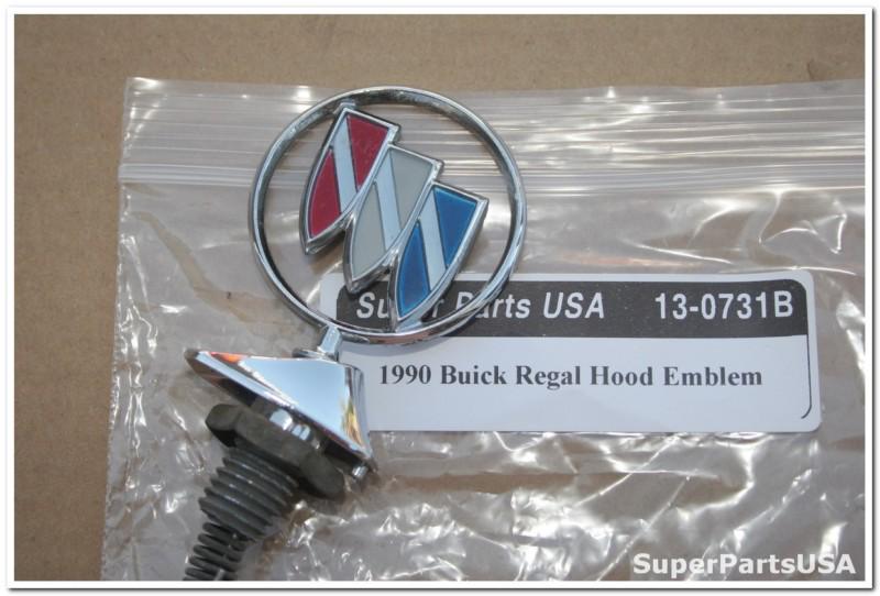 1990 buick regal hood emblem badge 13-0808b