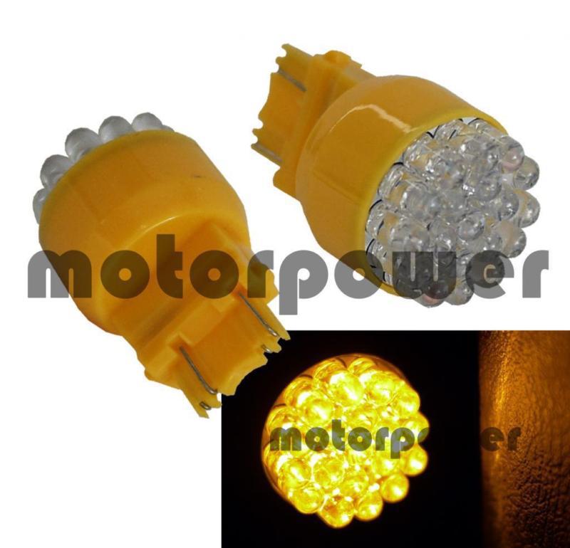 3157 3057 3155 3357 super yellow round 19 led 2 x pc bulb #w40 back up light