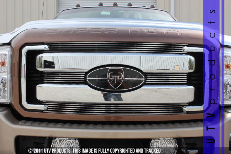 2011-2013 ford f250 f350 super duty upper inserts billet grille w/gtg badge