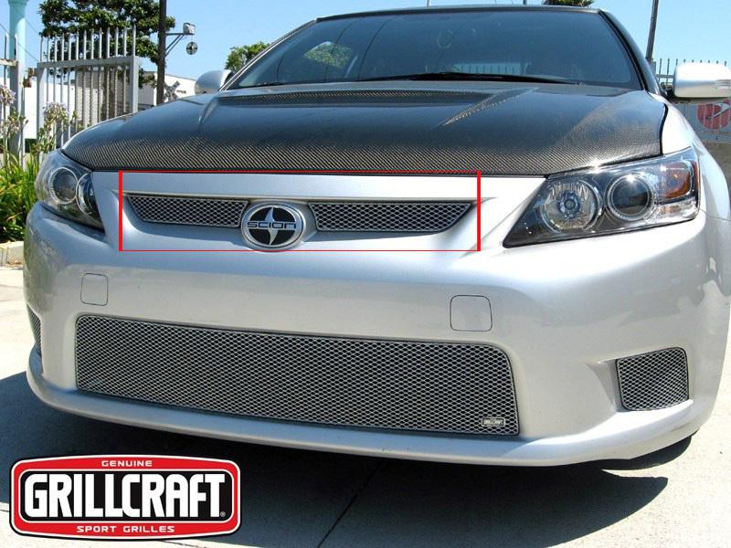 2011-2013 scion tc tc  grillcraft upper silver grille 2 piece grill set toy1878s