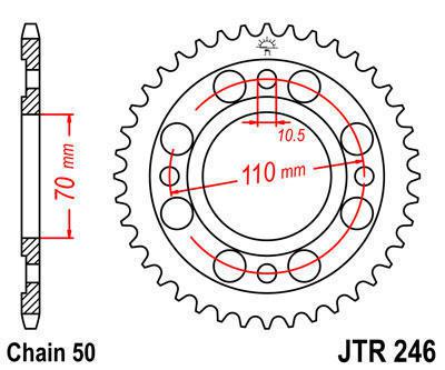 Jt sprocket rear 35t steel fits honda cm400 a 1979-1981