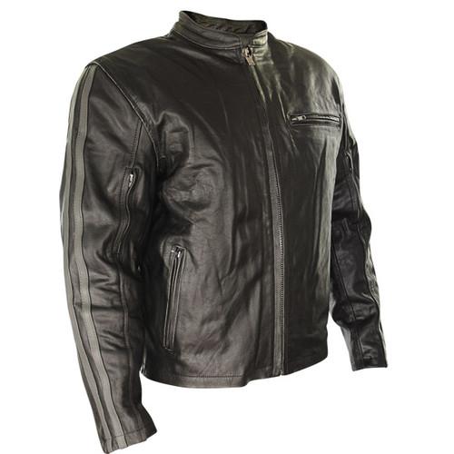 Find Xelement Mens Black Cafe Racer Armored Distressed Leather ...