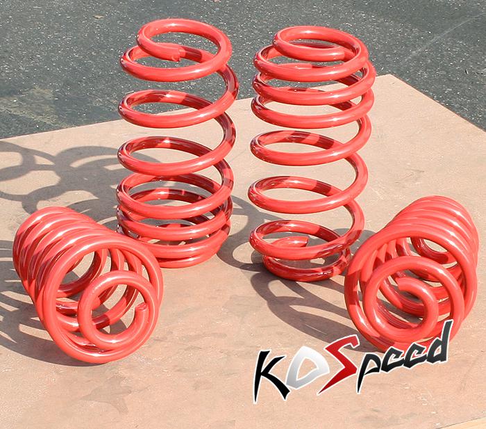 Dna red suspension lowering spring/springs 02-05 audi a4 1.5"/1.35" drop rate