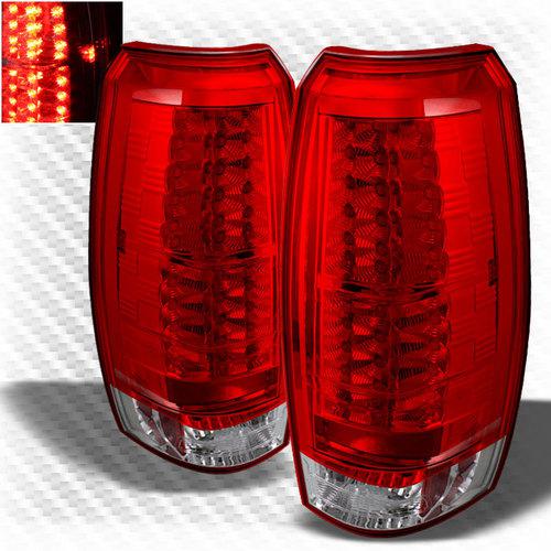 07-13 chevy avalanche led red tail lights lamps rear brake pair taillights set