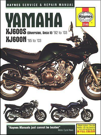 92-03 yamaha xj600 seca ii xj 600 600s repair manual