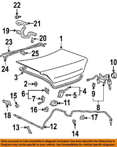 Toyota oem 6905533350 trunk lid-cylinder & keys