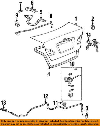 Toyota oem 6905502030 trunk lid-cylinder & keys