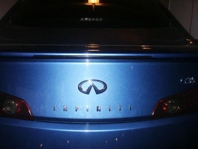 Infiniti g35 3rd brake light overlay spoiler wing