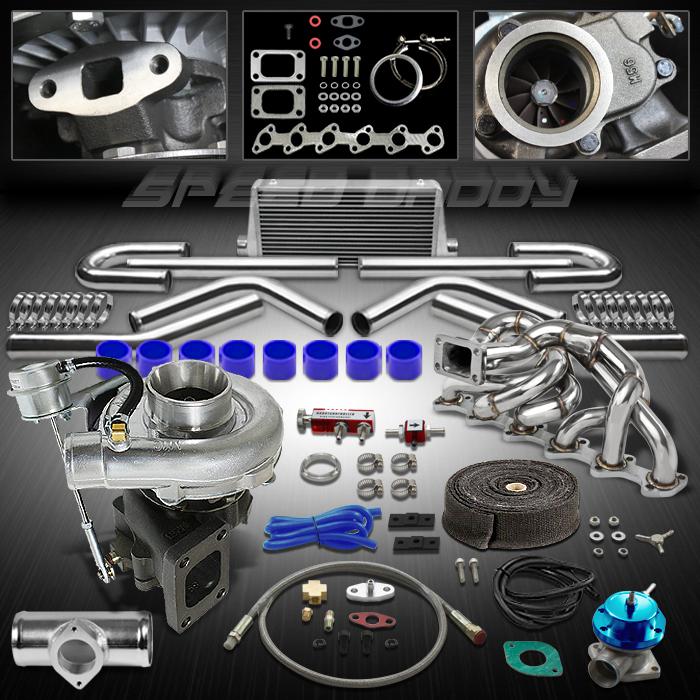 T04e t3/t4 9pc turbo kit turbocharger+wg+manifold+intercooler 84-91 bmw e30 325