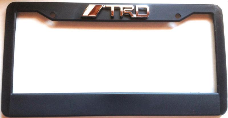 Trd license plate frame black toyota tacoma fj camry prius high lander supra jdm