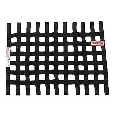 (2) simpson racing 36002bk window net black nylon ribbon rectangle 24" x 18"