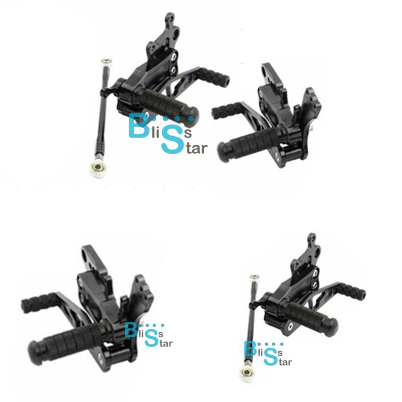 Black cnc adjustable rear sets rearsets fit honda cbr954 cbr 954rr 2002-2003