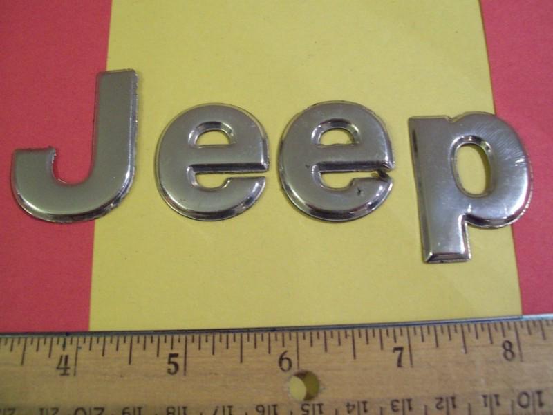 Jeep hood trunk gate oem chrome emblem badge very nice