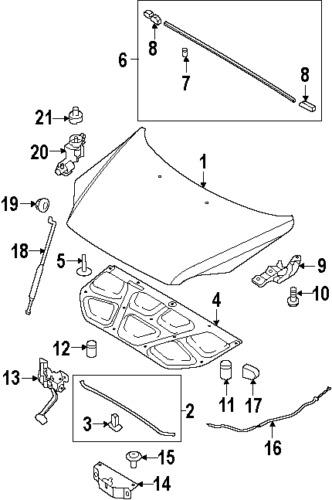 Kia 811901f000 genuine oem factory original release cable