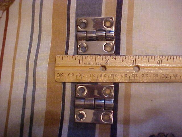 Marine boat s.s. set of 1.5 x 1.5 hinges made by marpac new