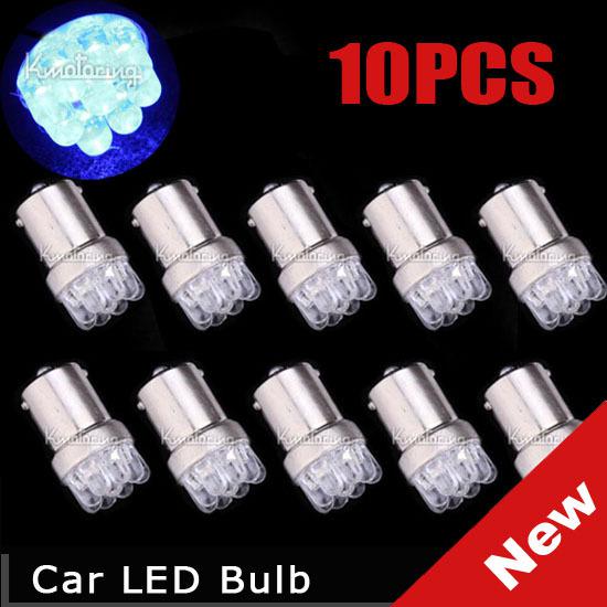 10x blue car 1156 382 tail brake turn signal 9 led bulb lamp light ba15s p21w