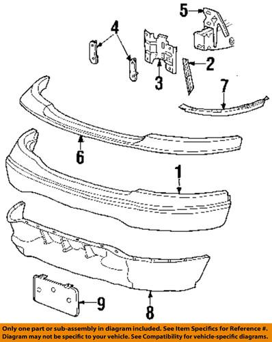 Ford oem f65z17c886aa front bumper-stud plate