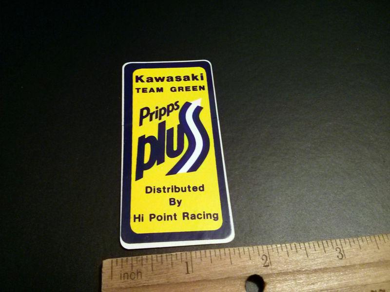 Vintage mx - nos hi point pripps plus decal sticker old motocross ahrma kawasaki