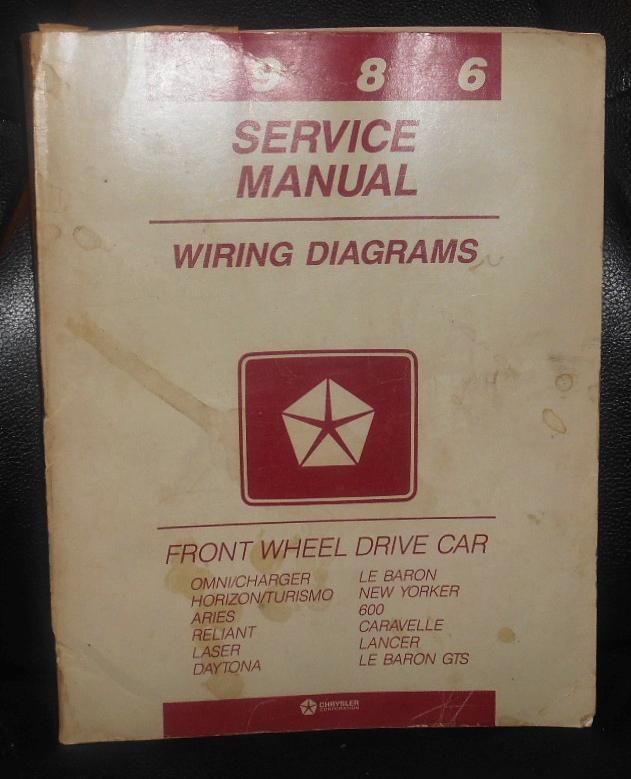 1986 chrysler wiring diagrams service manual