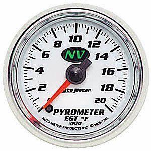 Auto meter 7345 nv 2-1/16in 0-2000deg full sweep electric pyrometer