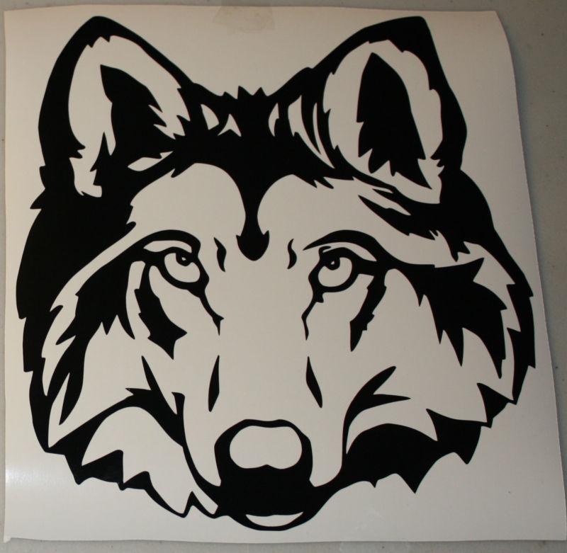 Wolf head vinyl graphic decal for cars~walls~windows~golf carts~bikes~etc.