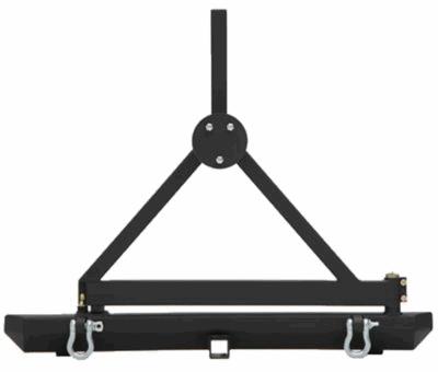 Smittybilt classic rock crawler rear/tire carrier bumper w/d ring mounts -76651d